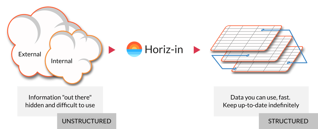 Horiz-in turns hidden information into useful knoweldge assets Horiz-in turns hidden information into useful knoweldge assets